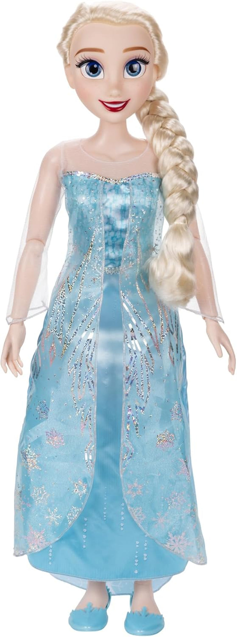 Disney Frozen Playdate Elsa Bambola Gigante da 80 cm della Jakks Pacific Bambola Completamente Articolata con 11 Punti di Articolazione Include Spazzola per Capelli e Accessori