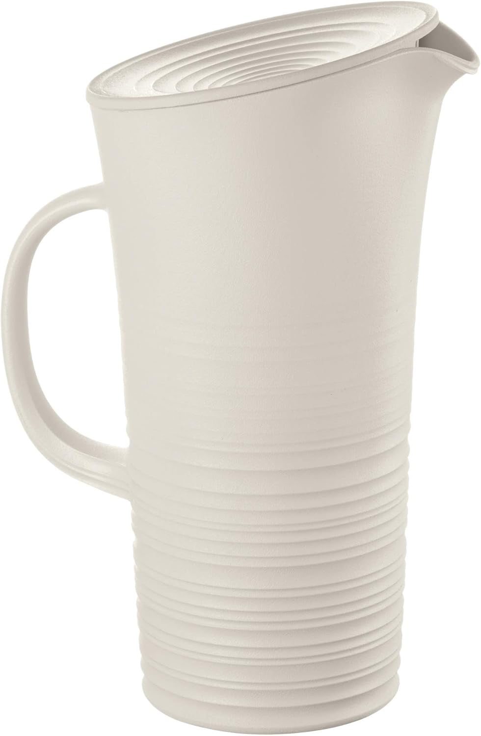 Guzzini - Tierra, Caraffa con Coperchio - Bianco Latte, 18.7 x 13.4 x 10 x h26.9 cm | 1800 cc - 181701156, Bianco