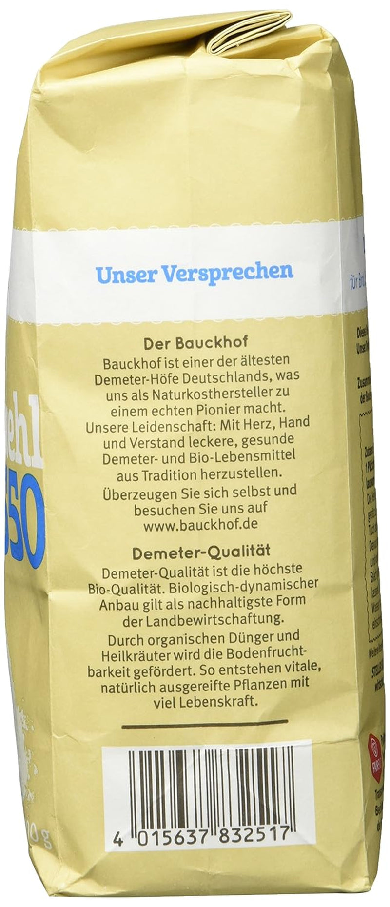 Farina di grano tenero tipo Hof 550 Demeter, 1 kg
