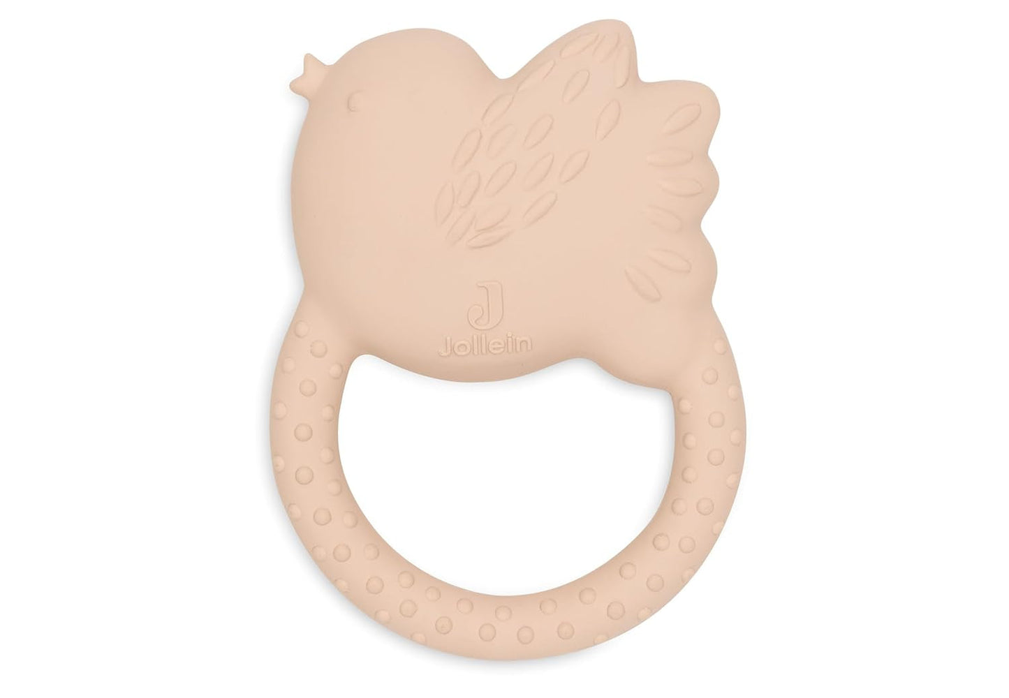 Jollein Massaggiagengive in Gomma Naturale - Bellissimi Uccelli - Massaggiagengive per Bambini - Ausilio per la Dentizione - Innocuo e Senza BPA - Giocattolo per Bambini