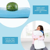 Cuscino in schiuma Genius Eazzzy 40X80 Cm altezza 10 Cm - Cuscino di sostegno per il collo con 2 gradi di durezza + schiuma gel rinfrescante - Cuscino per chi dorme sul fianco, sulla schiena e sullo stomaco contro il dolore al collo, poliestere Naty Shop cuscini standard