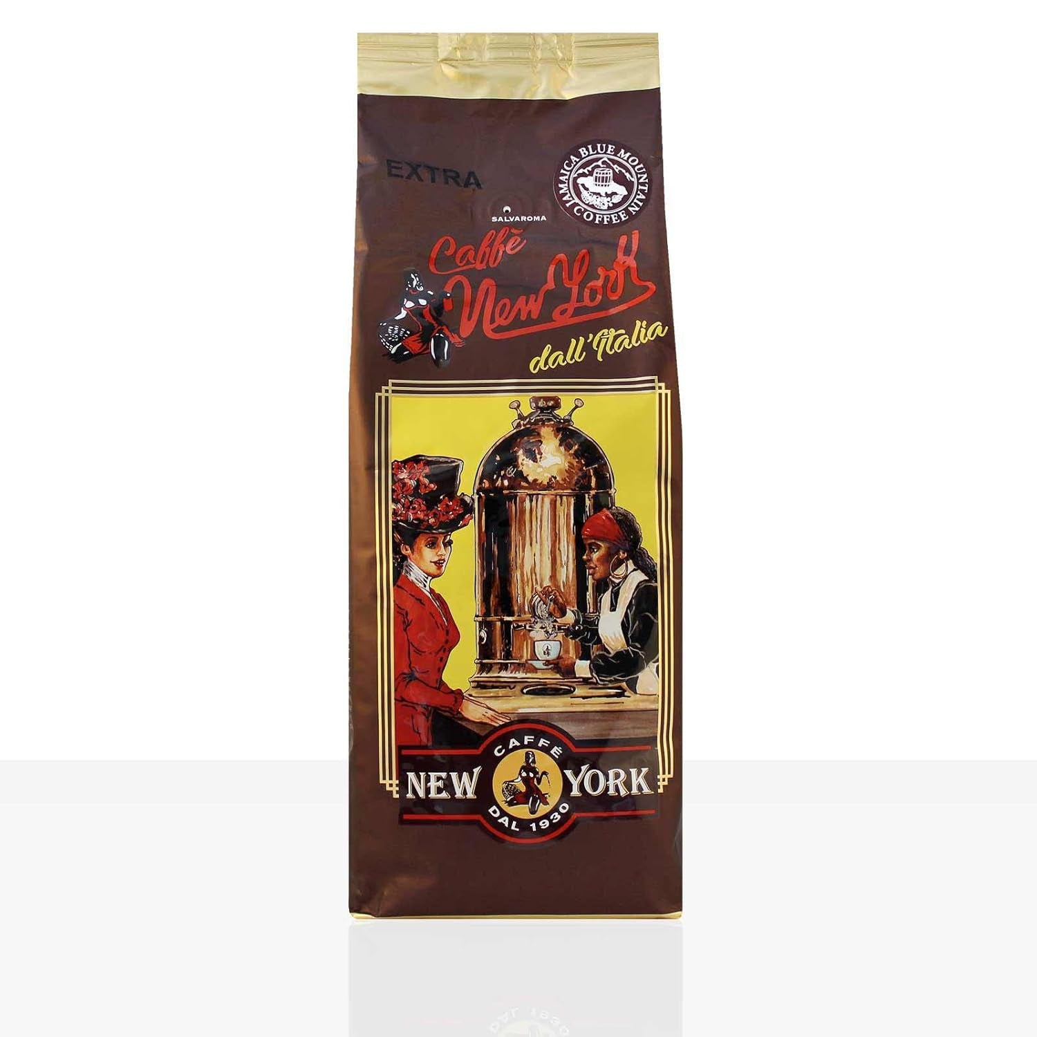 New York Caffe Extra 12 chicchi di caffè x 1 kg, 100% Arabica con Jamaica Blue Mountain
