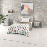 Trapunta estiva stampata fantasia, imbottitura in poliestere, Petali, 260X270Cm Trapunte e Trapunte Naty Shop Multicolor 220X270Cm
