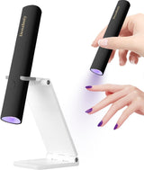 Denabuty Lampada UV per smalto gel, Mini Lampada LED U V per sostituzione unghie con supporto Tragbare Piccola lampada UV per smalto gel, per Aushärten Von Nagelkleber e punte per unghie Bianco