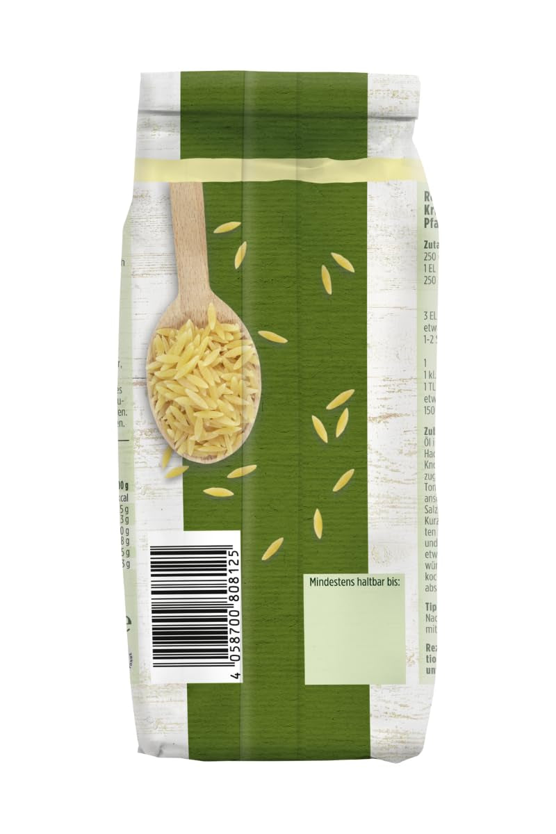 - Kritharaki Nudeln (Reisnudeln/Risoni/Orzo) | Griechische Nudelspezialität aus Hartweizengrieß | 500 g in busta