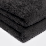 Brentford's Teddy Coperta in Pile Coperta da Letto Grande Peluche Super Morbida e Calda Copriletto per Divano Letto Nero - 150 X 200 Cm Letti e Coperte Besuche den Brentfords-Store