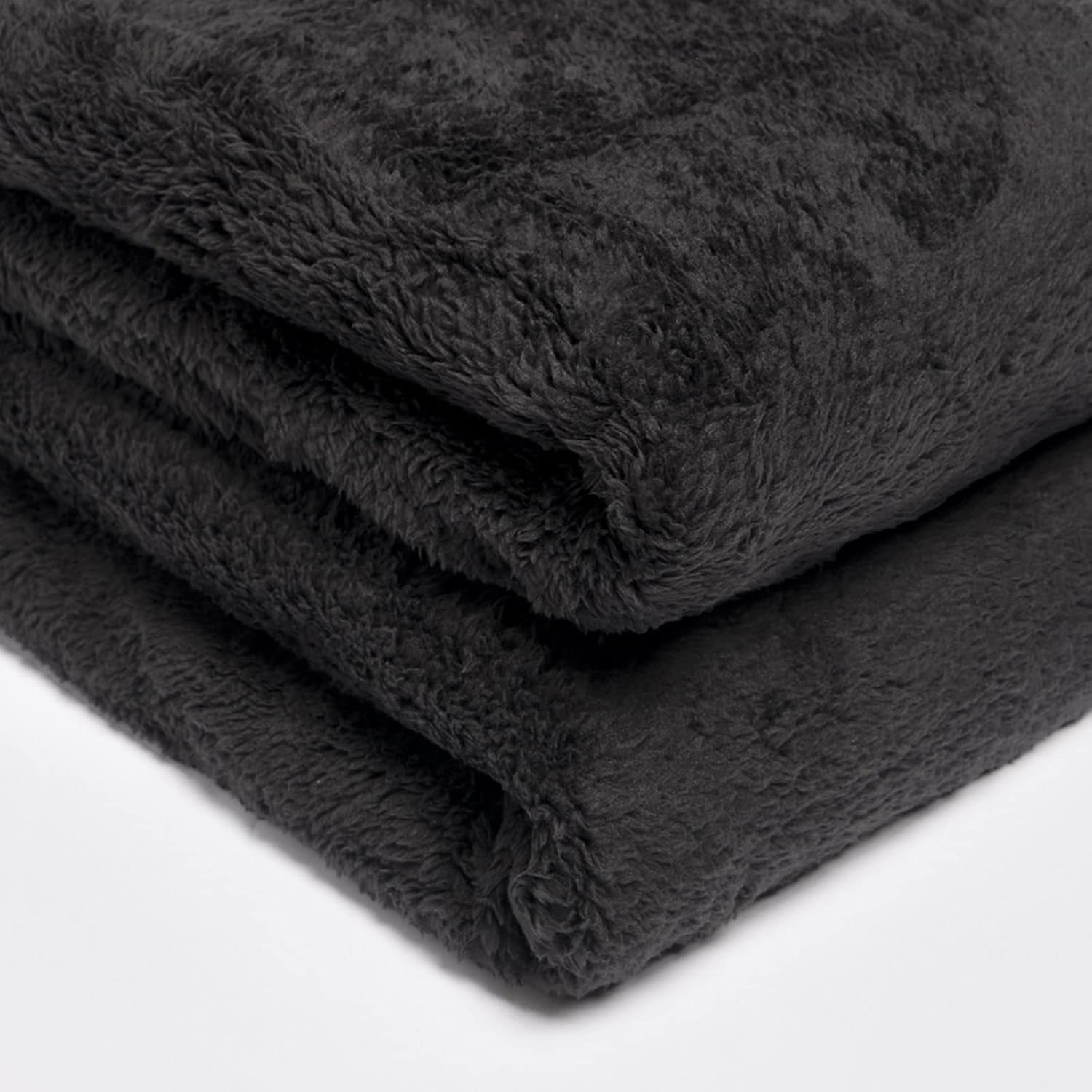 Brentford's Teddy Coperta in Pile Coperta da Letto Grande Peluche Super Morbida e Calda Copriletto per Divano Letto Nero - 150 X 200 Cm Letti e Coperte Besuche den Brentfords-Store