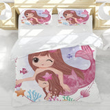 Biancheria letto per bambini varie misure e vari personaggi animati Biancheria letto - bambini Naty Shop Sirena (modello 6) 200X200Cm+80X80Cm