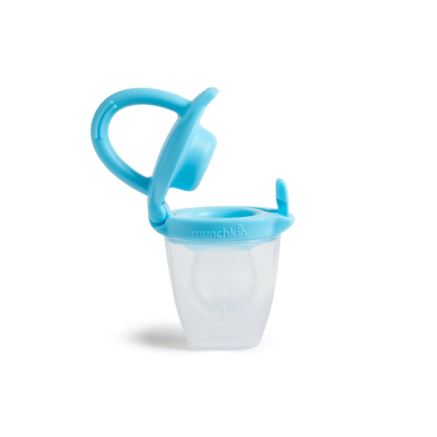 Dispenser di alimenti in silicone per bambini Munchkin | Ideale per i viaggi: sacchetti in silicone per alimenti surgelati | Distributore di cibo autoalimentato | Mangiatoia per lo svezzamento | Senza BPA | Da 4 mesi+ | Confezione da 2 | Blu e verde