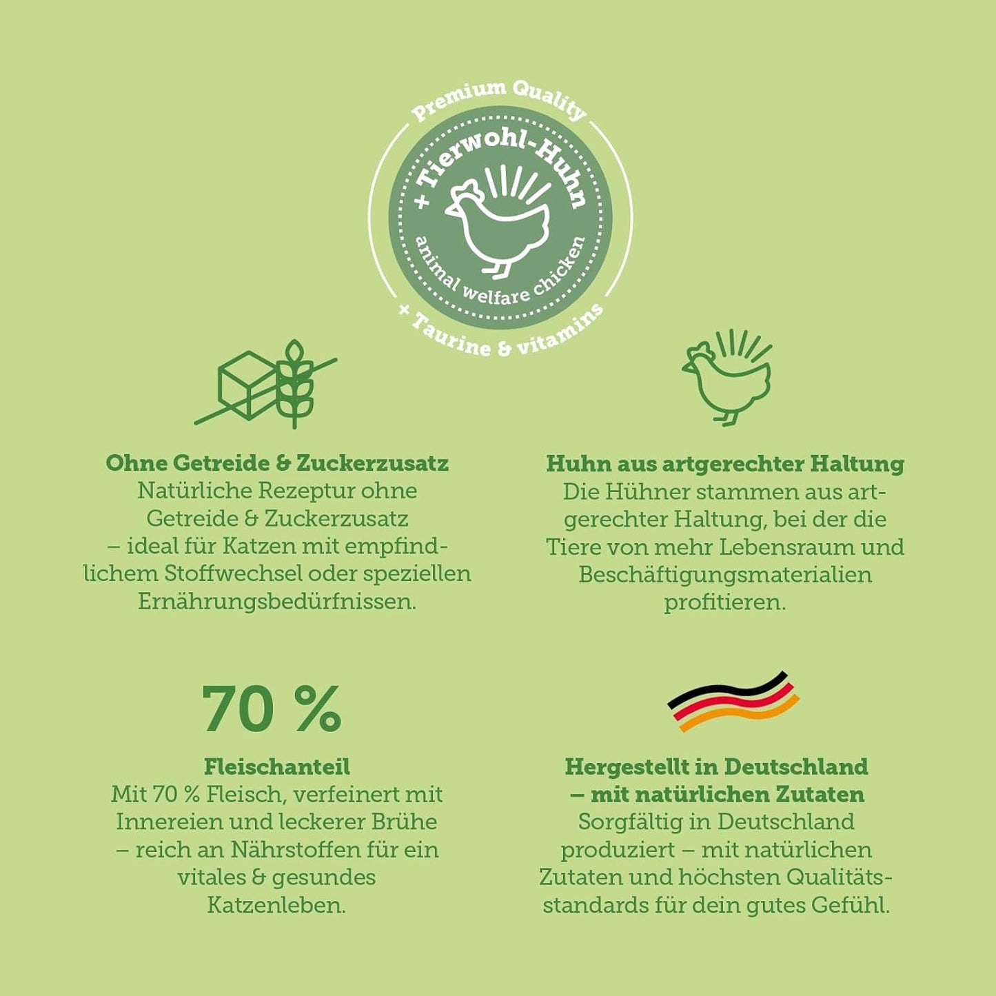 MERA Cats Nature Insect Premium Katzenfutter Nass 12x85g | ohne Zucker und Getreide| Nachhaltig & mit viel Insektenprotein | Katzennassfutter per adulti