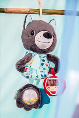 Lilliputiens - Anelli multiattività Louis il Lupo - Sonaglio per neonati con suoni, texture e colori - Facile da afferrare - Stimola i sensi e promuove le capacità motorie - Dai 3 mesi - 83505 Jucarii Bebe Naty Shop