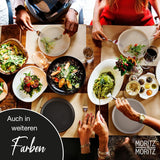 Moritz & Moritz NORDIC Servizio Piatti per 6 Persone - Servizio Piatti in Gres Nero da 18 Pezzi - Design Scandinavo - Robusto Servizio Piatti per 6 Persone per l'Uso Quotidiano e per gli Ospiti - Set Piatti Combinato