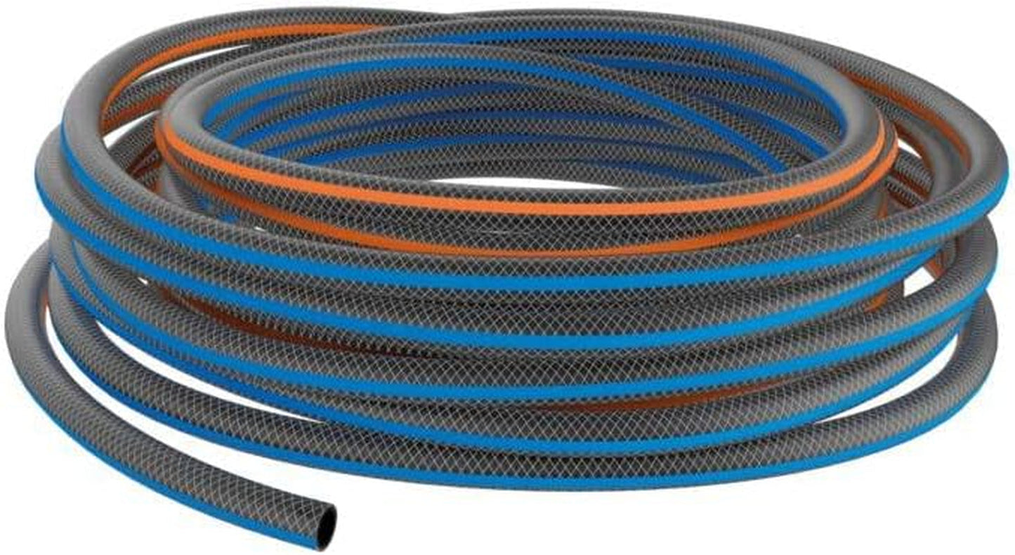 Fiskars S Tubo da giardino, Serie X, Tubo dell'acqua per irrigazione manuale, 13 mm (1/2"), Lunghezza: 15 m, Collegamento universale, Protezione UV, Protezione antigelo, Resistente alla torsione, Blu, 1076044