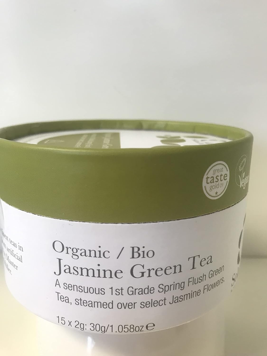 Tè verde al gelsomino biologico 15 bustine di tè di seta 1 confezione (1 x 30 g)