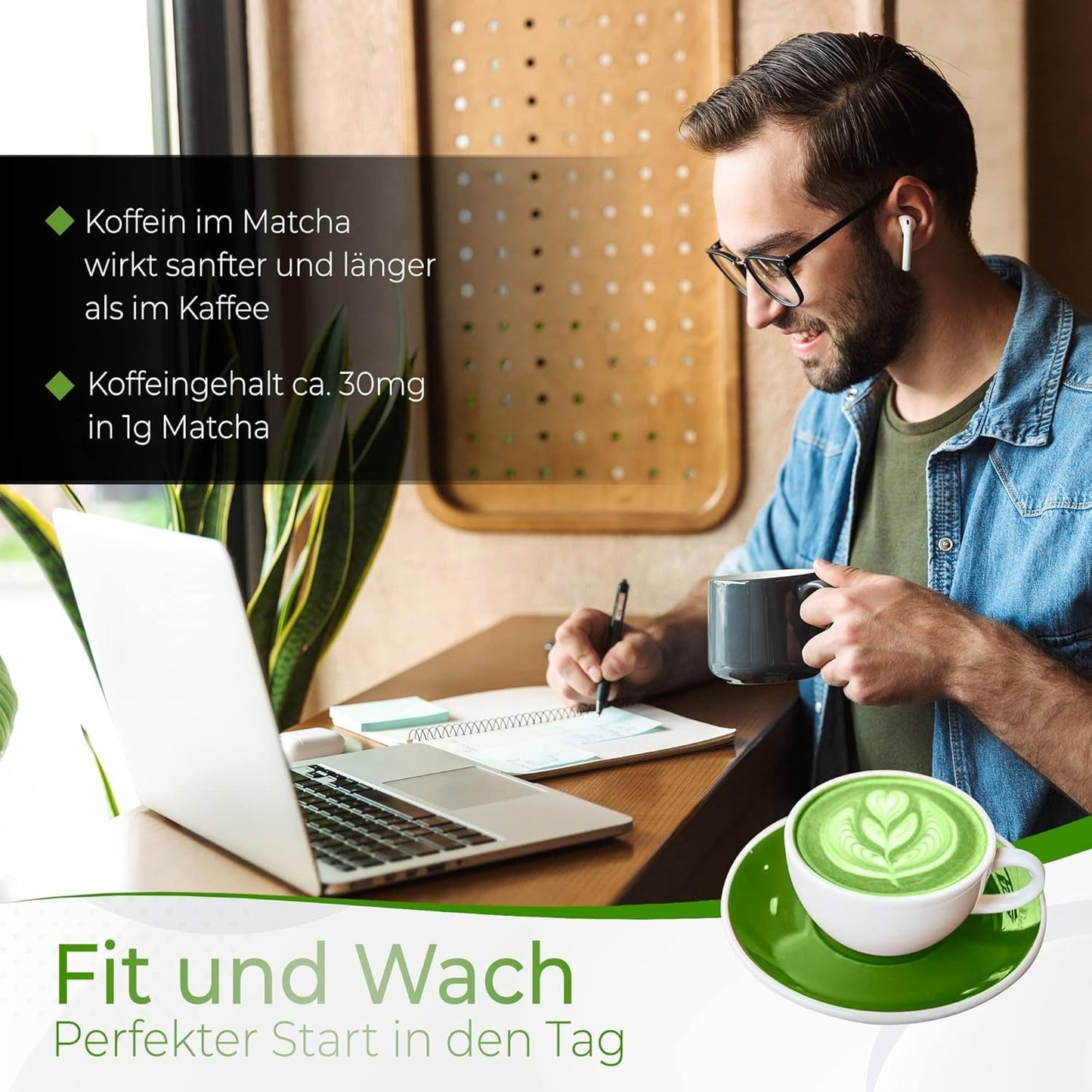 Tè Uniqo Matcha in polvere 200 g in confezione ecologica ricaricabile