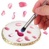 Maniküre Gemalt Palette Nail Art Palette Kunstharz Nagelkunst Nail Art Make up Palette Nagelmalerei Display Fach Kosmetik Mischwerkzeuge (Weiß)