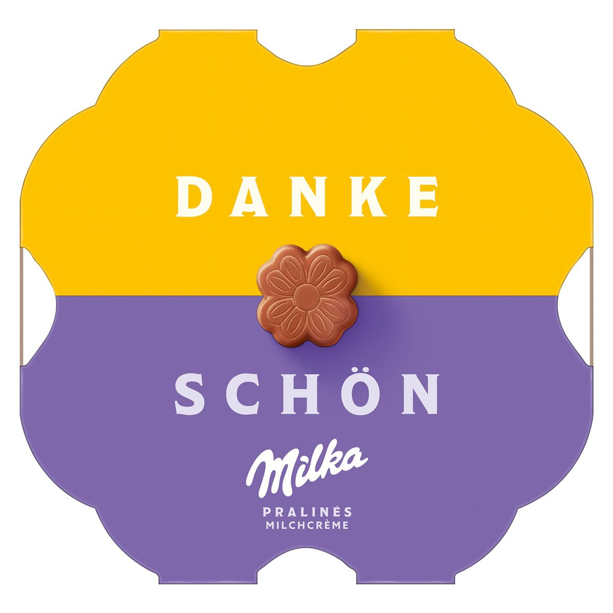 Pralina Milka Little Thank You – Cioccolato al latte alpino con pregiato ripieno di crema al latte – 12 x 44 g