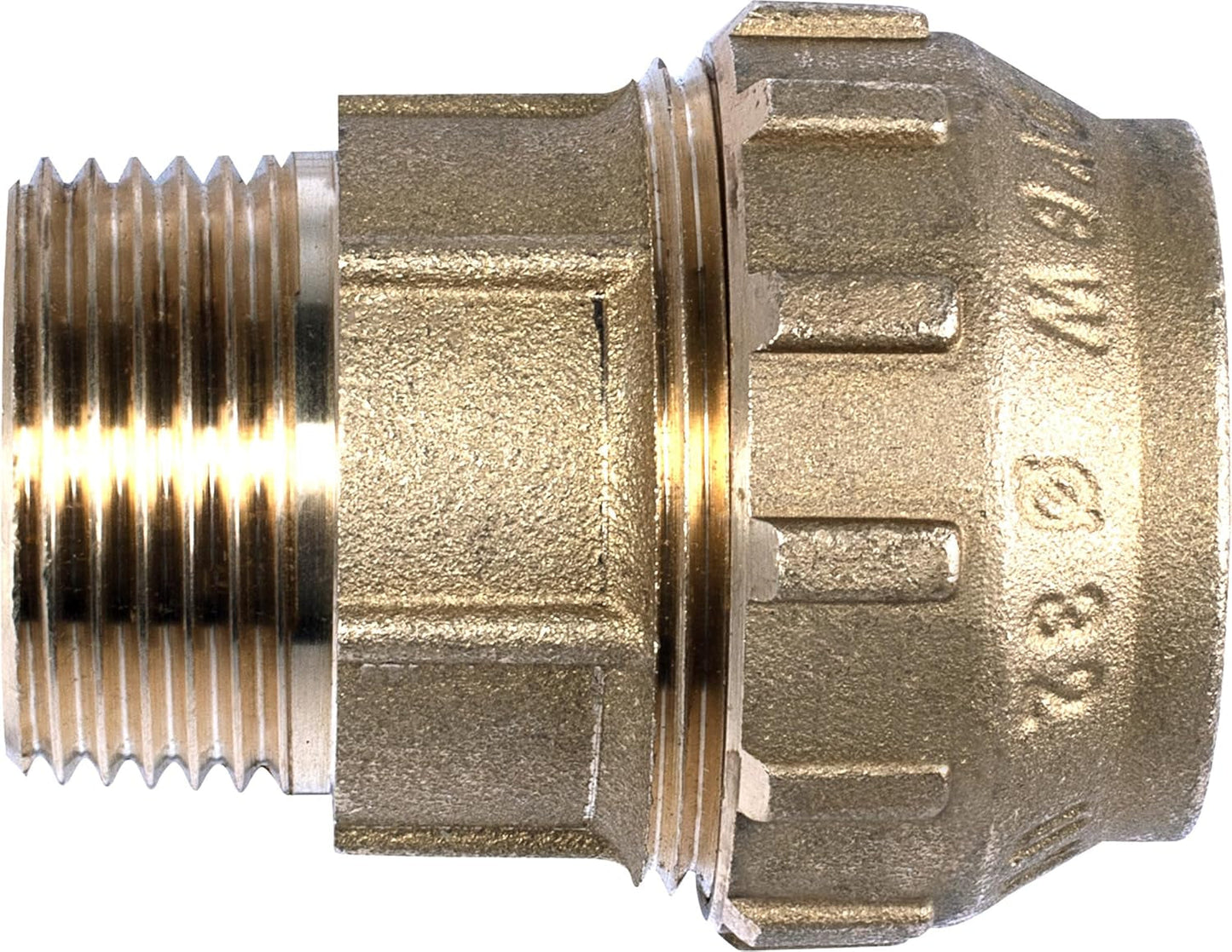 Raccordo a compressione Cornat - filettatura esterna Ø 32 mm x 1 pollice - ottone - con una filettatura esterna - collegamento per tubo PE-HD / T617532