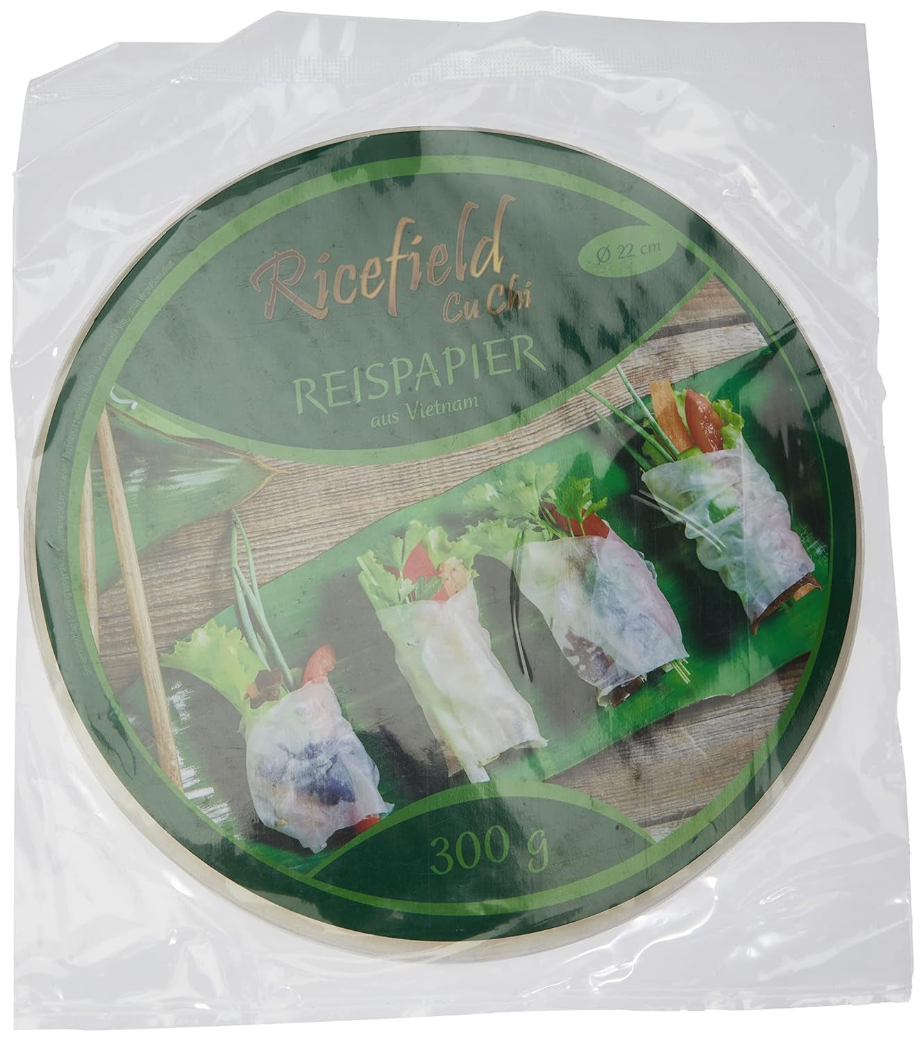 Carta Di Riso Ricefield, Rotonda, 22 Cm, 1 Confezione (300 G)