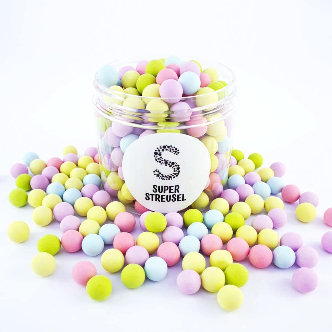 Super Streusel, Perle di Zucchero Alimentari con Ripieno di Cioccolato, 170 grammi Naty Shop