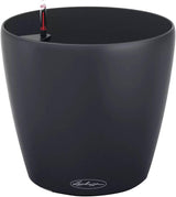 Fioriera LECHUZA Classico Colore ECO 60 Grigio Scuro | Fioriera con sistema di irrigazione e indicatore del livello dell'acqua | Realizzato in plastica riciclata al 100% | Finitura opaca | Ø 60 x 55,5 cm | 18955