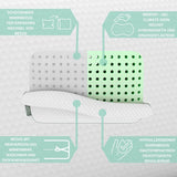 Cuscino ortopedico per supporto collo per 80X40, 800X400 mm, cuscino viscoelastico, cuscino viscoelastico, cuscino, cuscino cervicale in memory foam, schiuma viscoelastica, sonno, bianco (710 X 420 X 120 mm) Cuscini ortopedici cervicali Naty Shop