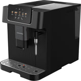 Macchina per caffè espresso completamente automatica GRUNDIG KVA 6230 con montalatte, macinacaffè in acciaio inossidabile con 13 impostazioni di macinatura, contenitore per chicchi da 250 g, serbatoio dell'acqua rimovibile da 2 litri, pressione della pompa 19 bar, display touch, nero