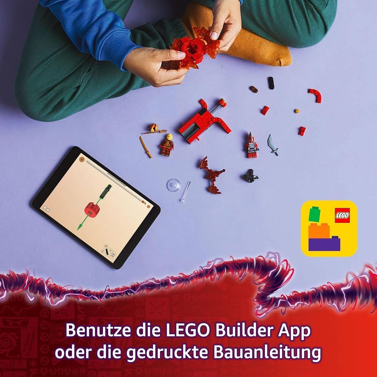 LEGO NINJAGO Kai's Dragon Spinjitzu Spinner - Giocattolo Ninja d'azione con 2 minifigure - Piccolo set da gioco per bambini - Idea regalo per ragazzi e ragazze dai 6 anni in su 71823 Set da costruzione Besuche den LEGO-Store