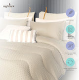 Piumino Night Lark senza fodera, 4,5 Tog, King Size, collezione Tufted Dot, biancheria da letto di lusso, ipoallergenico, lavabile in lavatrice, caldi piumini e trapunte color sabbia Naty Shop