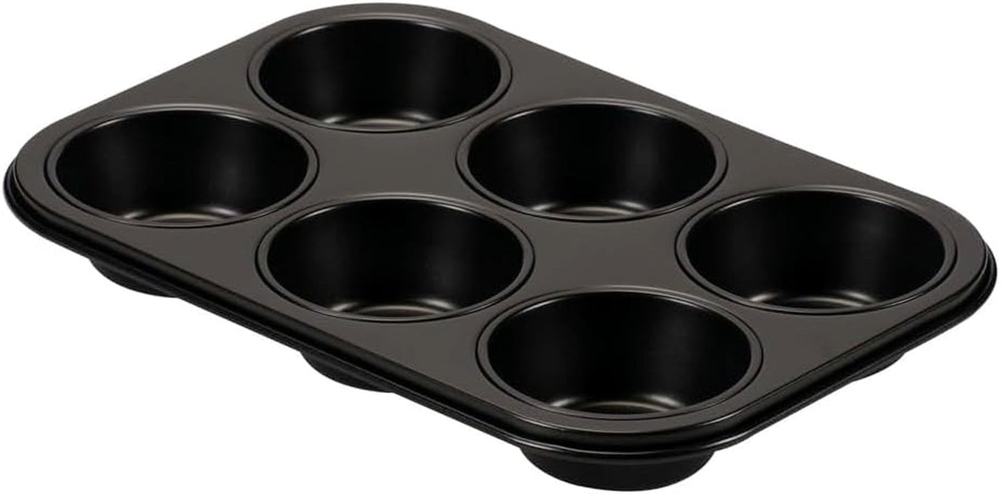 , Forma 6 Muffin 18,5x27cm, Nero Stampi e teglie Naty Shop 6 Muffin