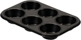 , Forma 6 Muffin 18,5x27cm, Nero Stampi e teglie Naty Shop 6 Muffin