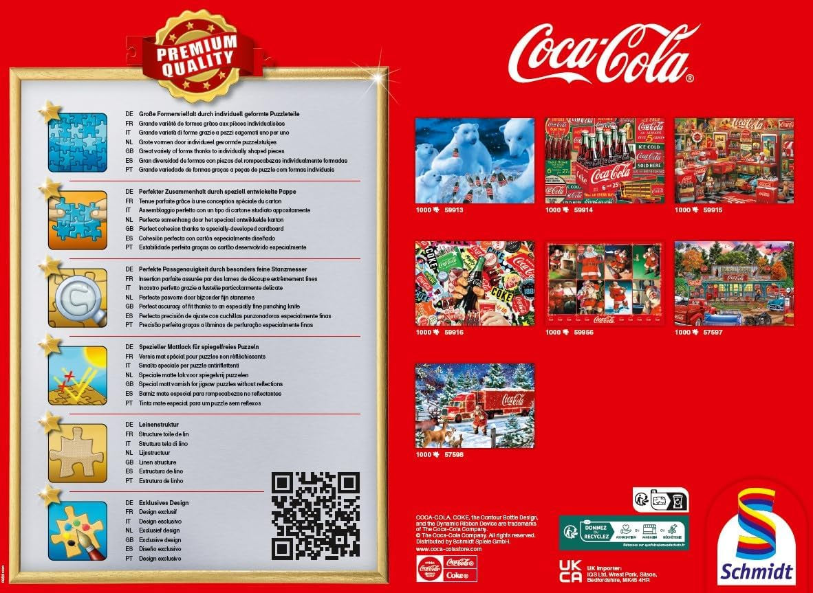 Schmidt Spiele 57598 Camion di Natale Coca Cola, puzzle 1000 pezzi Puzzle Naty Shop