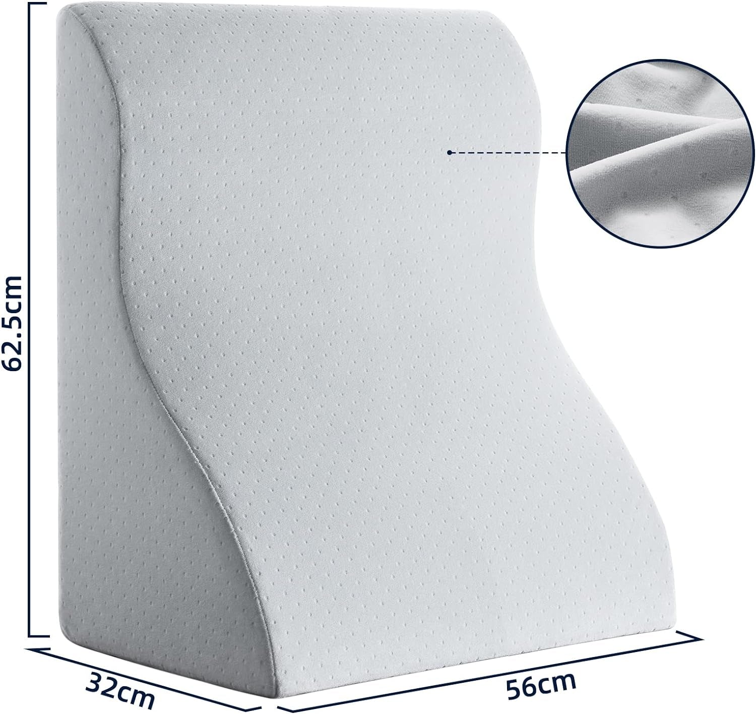 Cuscino da Lettura per Letto e Divano - Cuscino in Piuma Memory Foam - Cuscino per Schienale ergonomico - Perfetto per sostenere la schiena mentre ti rilassi, giochi, leggi o guardi la TV - Ampio