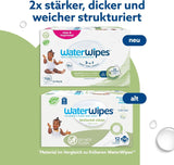 Salviettine umidificate WaterWipes Sensitive+ per neonati e bambini piccoli, 720 pezzi (confezione da 12), pulizia 3 in 1, cura, protezione, 99,9% acqua, detergente strutturato, senza profumo