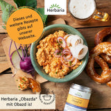 Herbaria Obazd is! bio 90g M-Dose – Bio-Gewürzmischung bayerischen Biergartenklassiker Obazda – für Brotaufstriche, Käsegerichte, Käsefondue – Raclette Gewürz - in nachhaltiger Aromaschutz-Dose