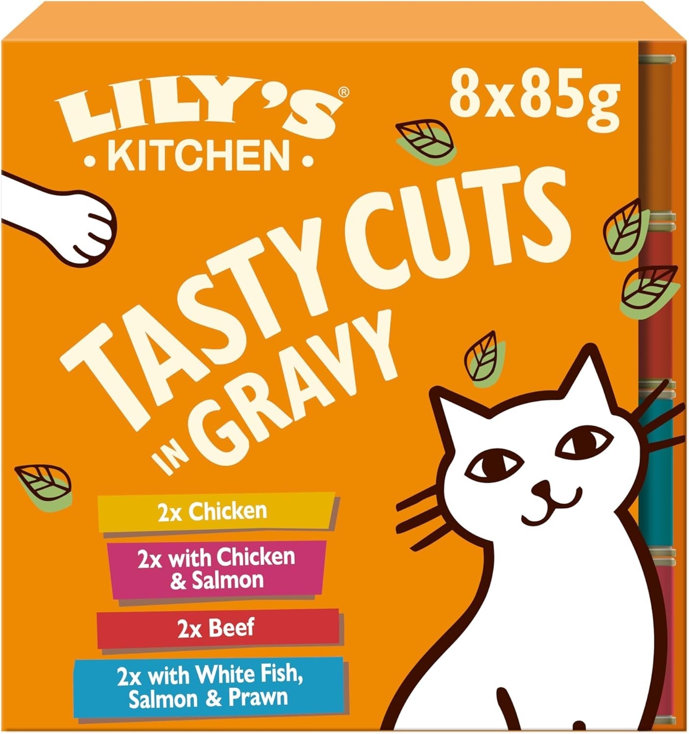 Lily's Kitchen Cibo umido per gatti adulti, realizzato con ingredienti naturali, deliziosi pezzi in salsa, confezione multipla, 8 scatole x 85 g