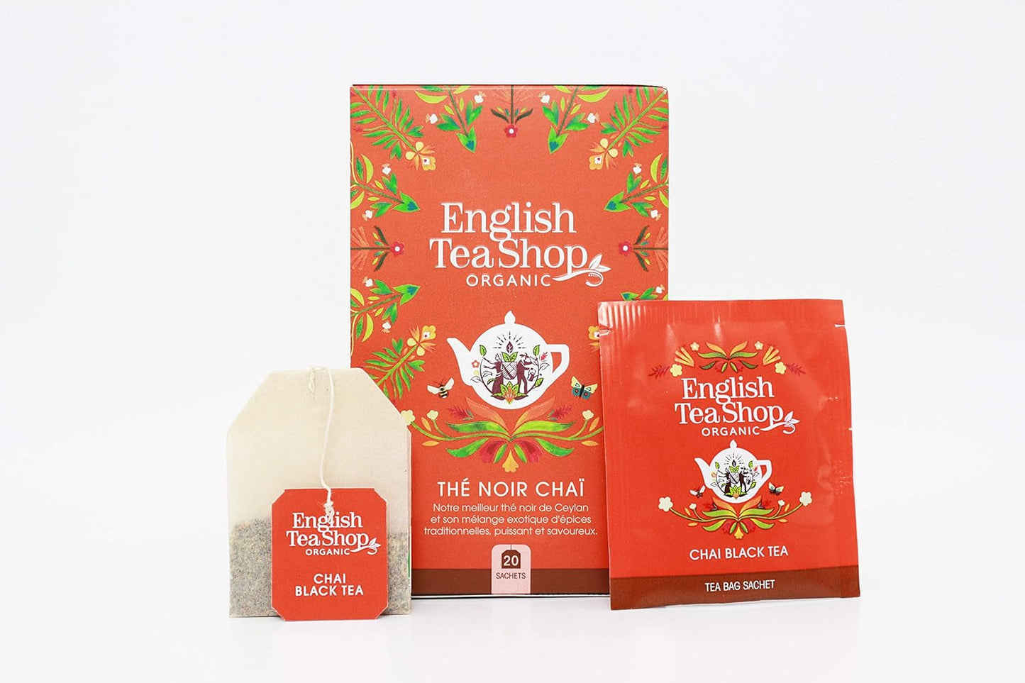 ETS - Tè nero Chai, Naturland BIO, 20 bustine di tè (confezione da 2)