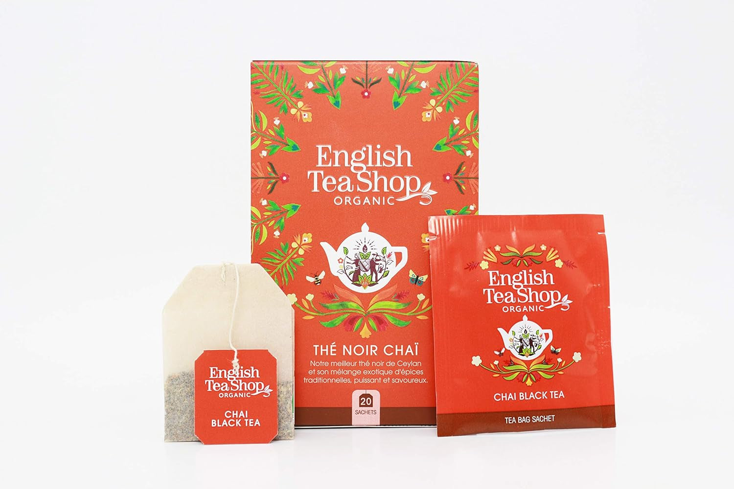 ETS - Tè nero Chai, Naturland BIO, 20 bustine di tè (confezione da 2)