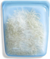 Stasher Bag Borsa per alimenti riutilizzabile in silicone premium da mezzo gallone Blu Resistente Forno Lavabile in lavastoviglie Congelatore Sicura Borsa per il pranzo ecologica Preparazione degli alimenti 1893 ml Scatole per la conservazione degli alimenti Naty Shop Blu