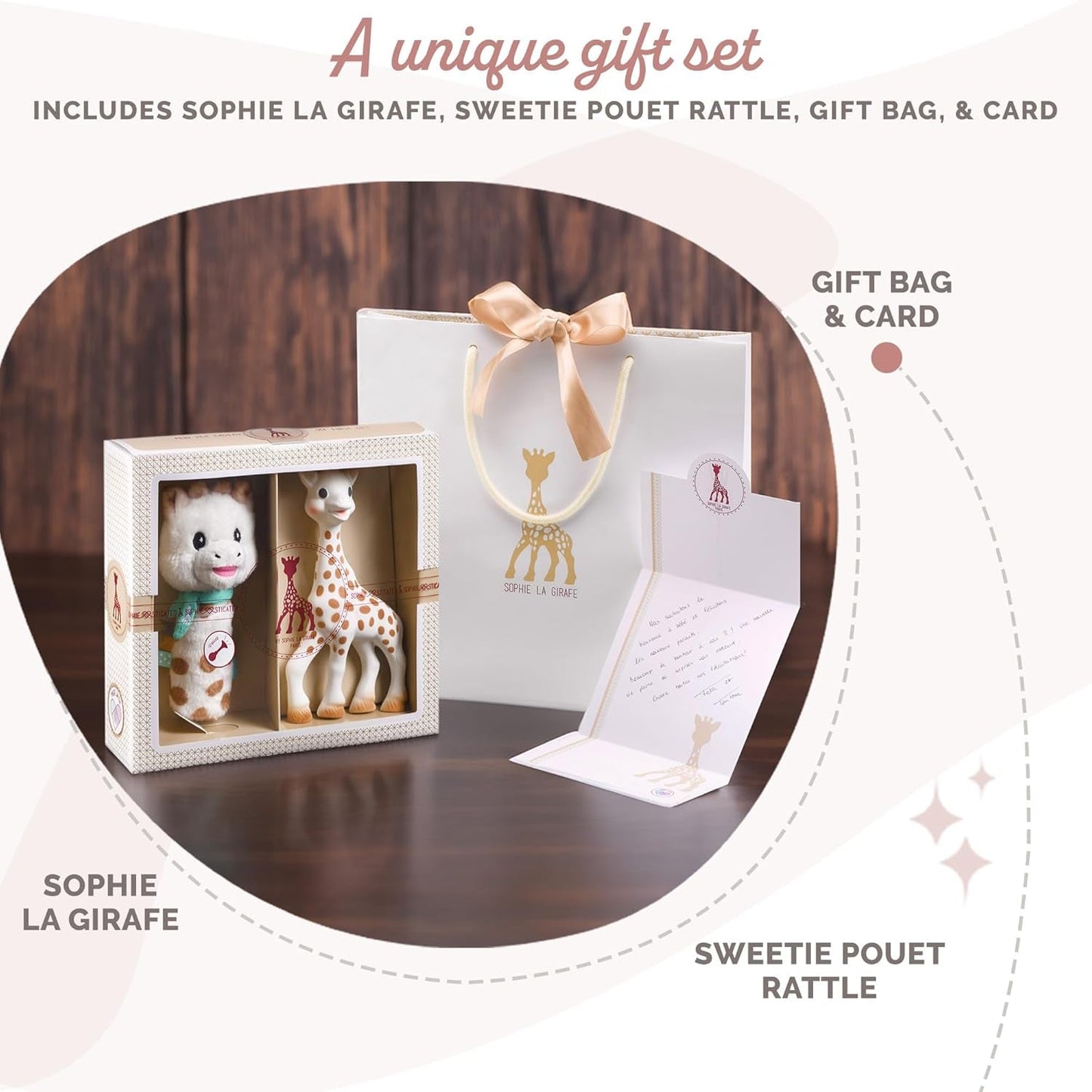 Set regalo di compleanno Sophie la giraffa Pouet sonaglino sophisticated 00012 Toys Bebe Naty Shop