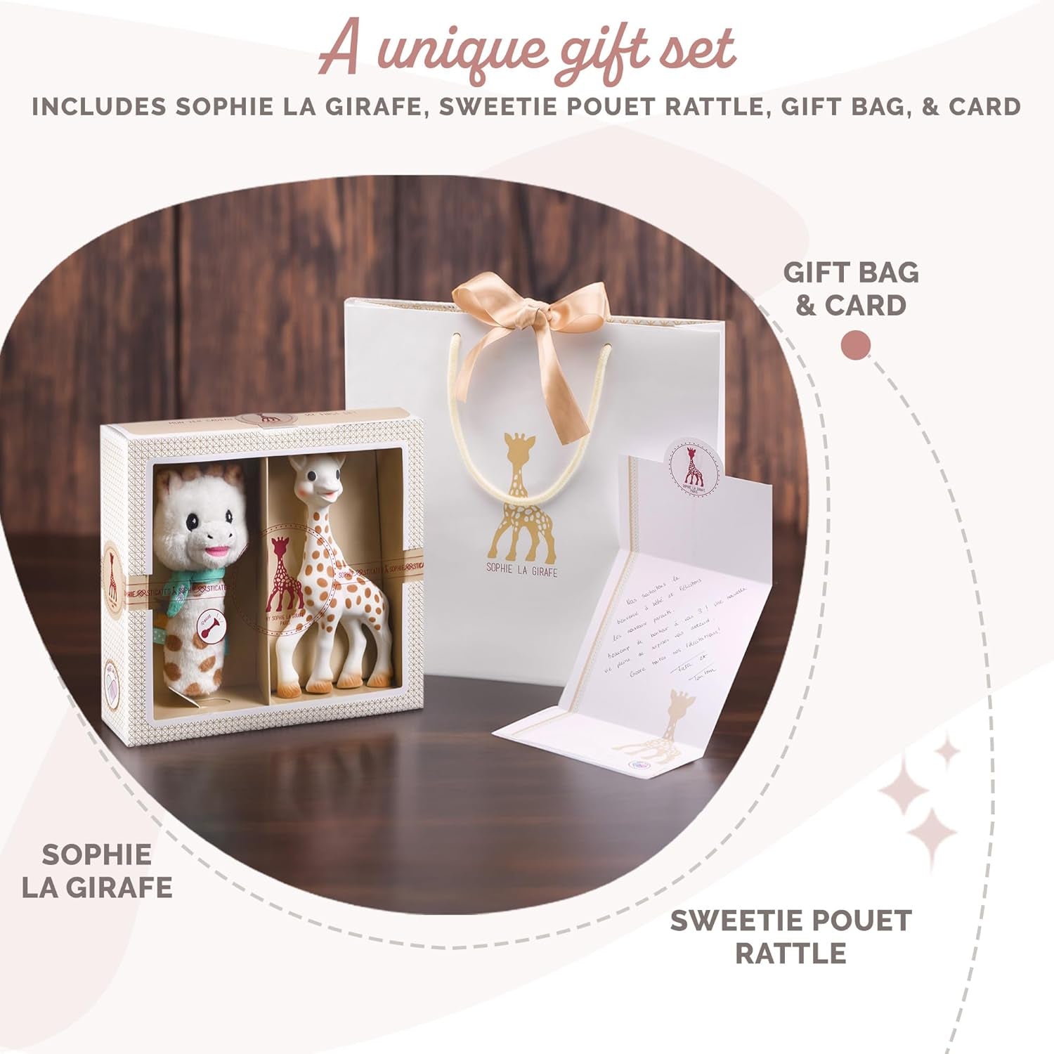 Set regalo di compleanno Sophie la giraffa Pouet sonaglino sophisticated 00012 Toys Bebe Naty Shop