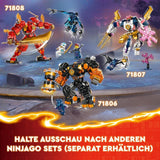 LEGO NINJAGO Kai's Fire Mech Action Figure Giocattolo per Bambini con Figura Mech Rossa Personalizzabile Ninja Set 4 Personaggi Inclusi Kai e Zane, Regalo per Ragazzi e Ragazze di 7 Anni 71808 Set di Costruzioni Beuche den LEGO-Store