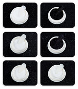 Polvere per unghie cromata Aurora Ice Shimmer Polvere di pigmenti cromati 4 pezzi Polvere cromata Nägel Nail Art Nageldesign