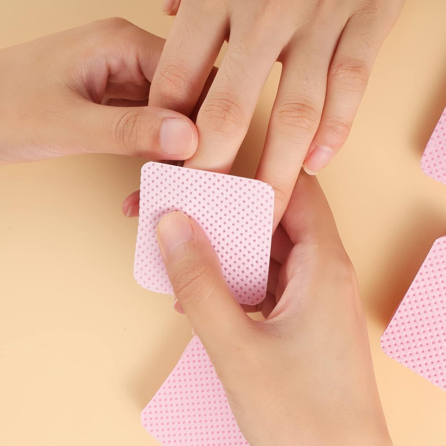300 Stück Nagellackentferner Pads, Fusselfreie Nägel Wattepads Für Nägel Nagellackentferner Lint Free Nail Wipes Cleaner Gelnägel - Rosa