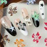 50 ciondoli per unghie con fiori 3D, nail art in gel 3D, ciondoli per unghie, gioielli estivi colorati, accessori per unghie fai da te, cristalli di fiori di ibisco in rilievo, nail art sfumata per le donne