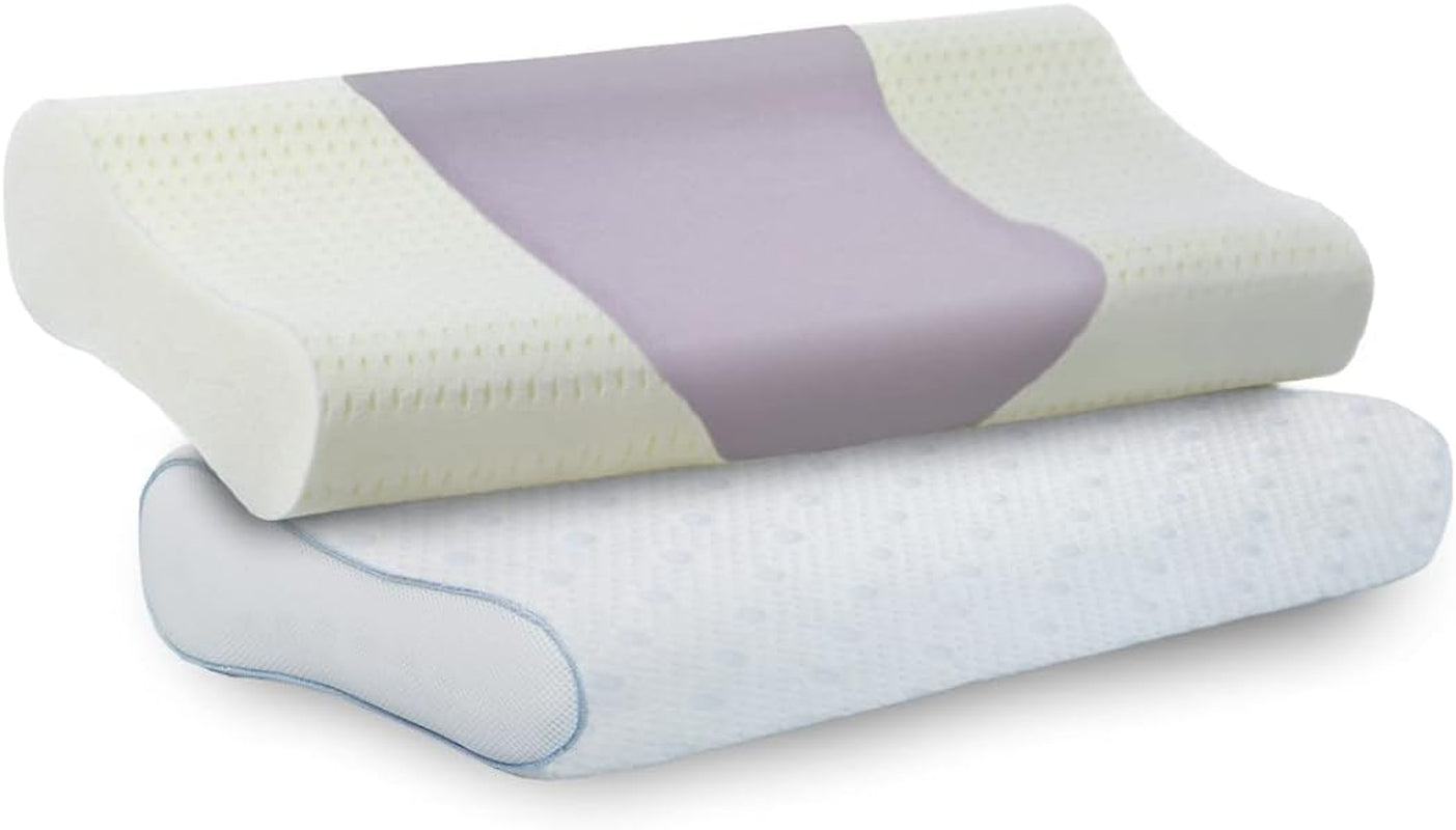 PARADIES Cuscino cervicale 40X80 Cm - Revita Ergonomic - Certificato IGR, Cuscino ergonomico per il sostegno del collo Altezza: 10 Cm Cuscini ortopedici cervicali Naty Shop Latex Vario-Ergonomic