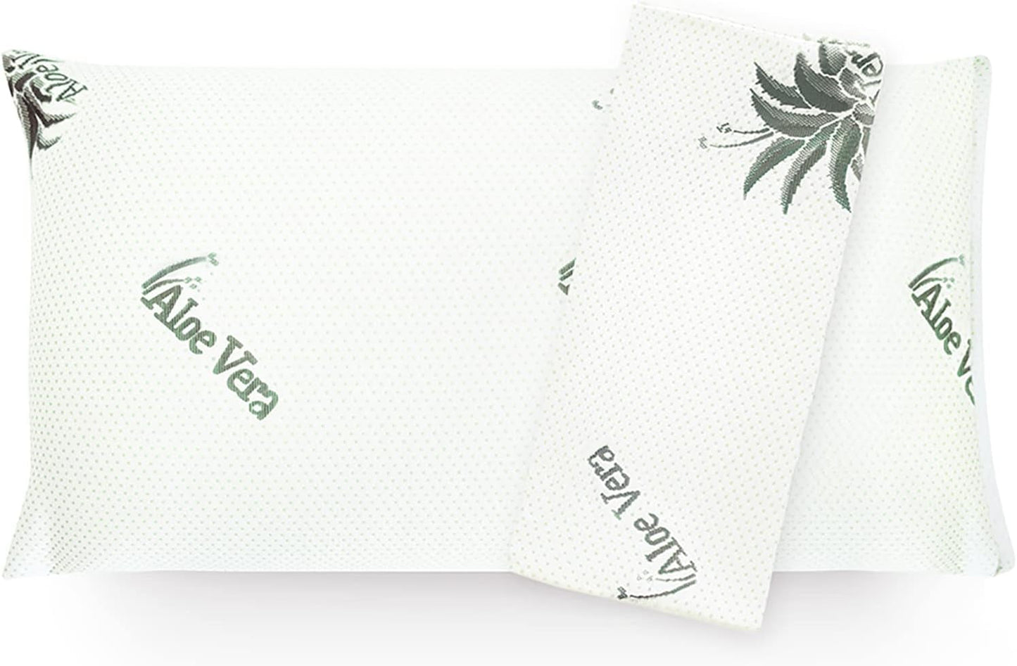 Mister Sandman Cuscino ergonomico 40X80 cm, Cuscino per il collo con federa in Aloe Vera, Cuscino in viscosa perfetto per chi dorme sulla pancia, sulla schiena e sul fianco, Cuscino in memory foam Cuscini ortopedici cervicali Naty Shop