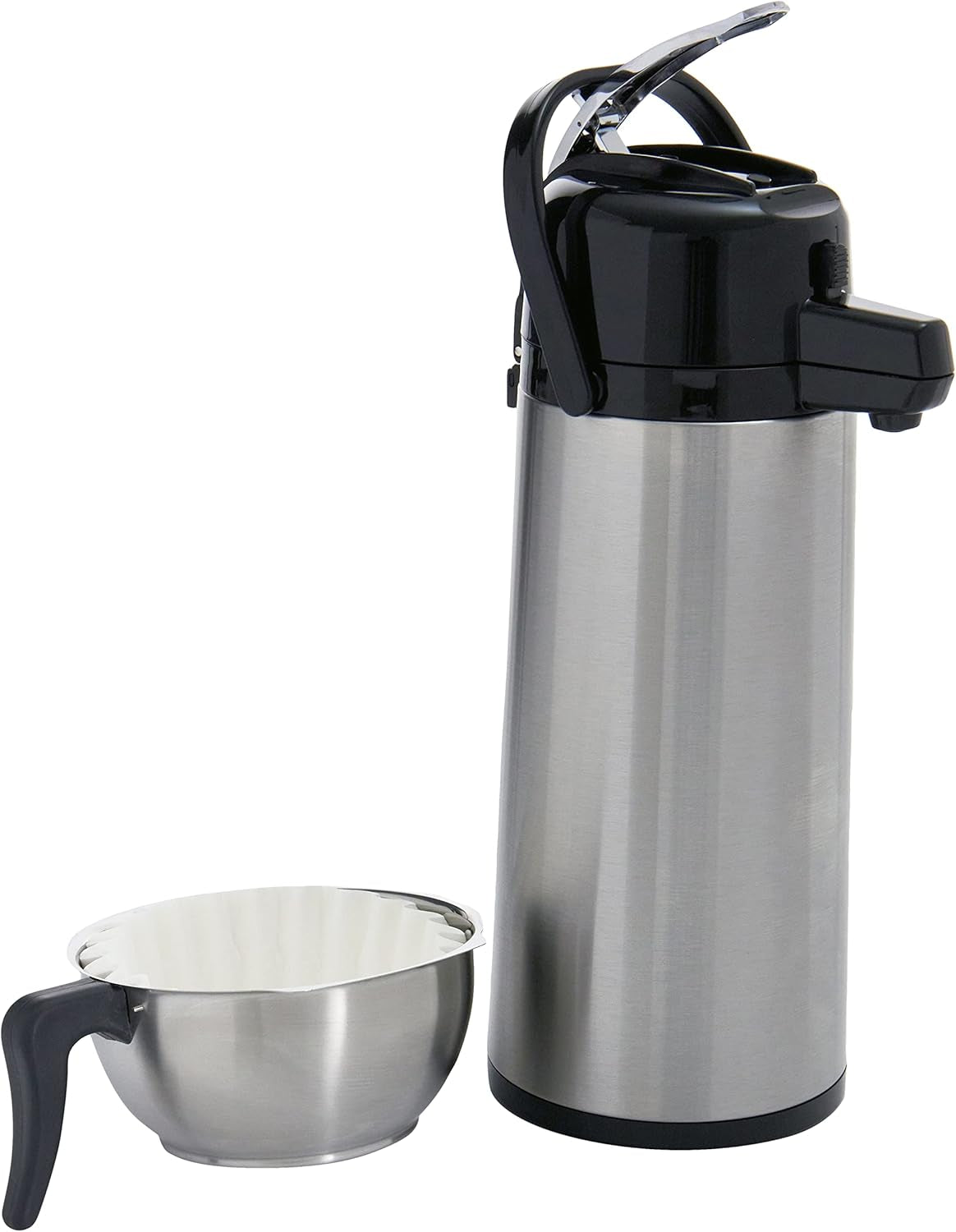 Macchina per caffè espresso Saro, inclusa caraffa con pompa isolata in acciaio inossidabile – 2,2 l – tempo di preparazione ca. 5–6 min – protezione durante il funzionamento senz'acqua – 2.069 kW – modello THERMO 24