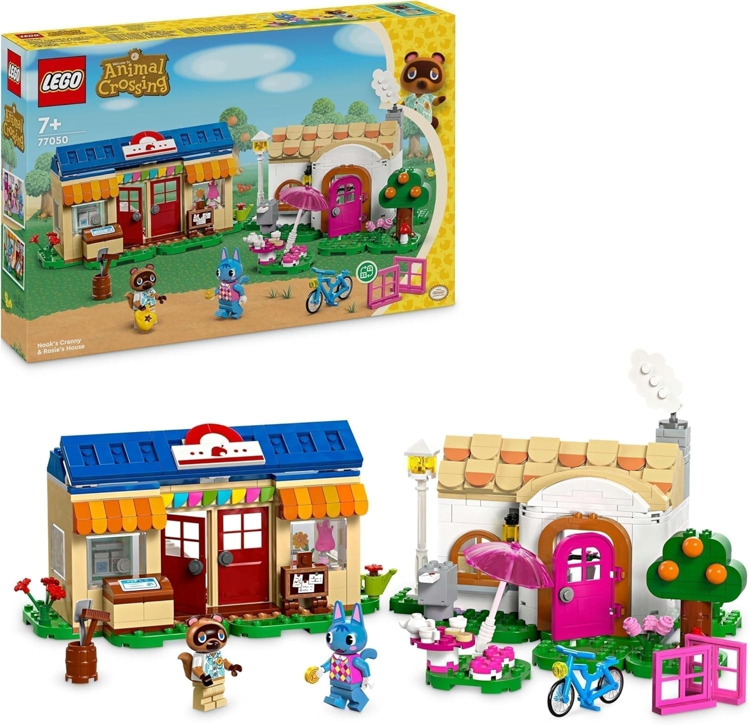 Set LEGO Animal Crossing Nook's Shop e Sophie's House, giocattolo creativo per bambini con 2 mini personaggi della serie di videogiochi, regalo per ragazze e ragazzi a partire da 7 anni 77050 Set da costruzione Besuche den LEGO-Store Single