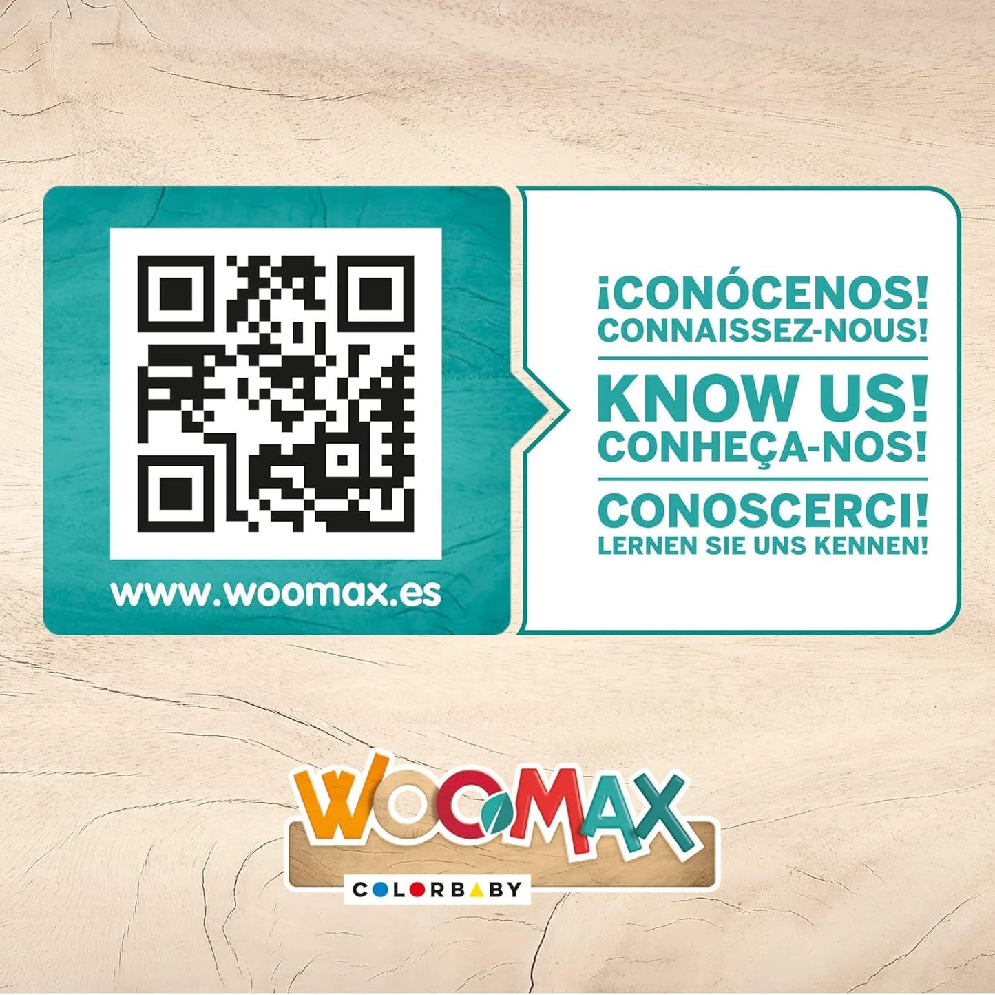 Colorbaby WOOMAX 49314 - Lucchetto in legno 37 X 15 X 53,5 Cm +3A Case delle bambole Naty Shop